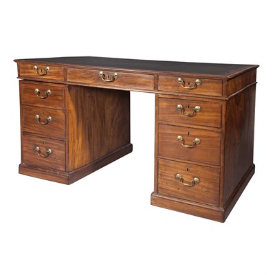 Lot 257 - George III Mahogany Pedestal Desk Early 19th...