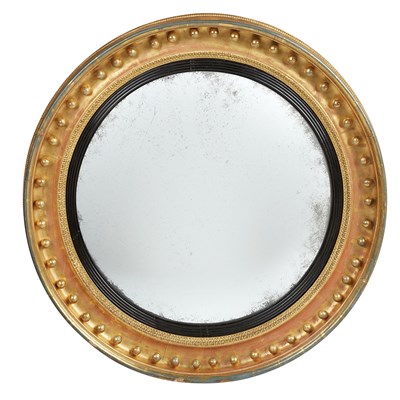 Lot 313 - Regency Giltwood Convex Mirror First quarter...