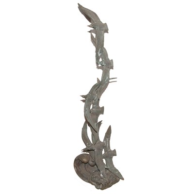 Lot 128 - Patinated-Metal Sculpture of Birds in Flight...