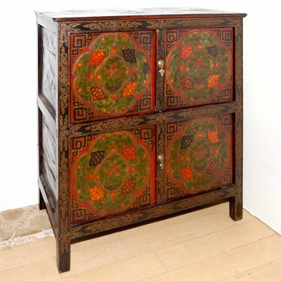 Lot 241 - Southeast Asian Painted and Decorated Hardwood...