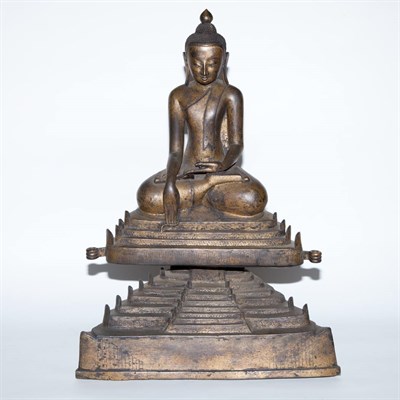 Lot 300 - Asian Bronze Figure of a Seated Buddha Height...