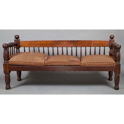 Lot 168 - Classical Maple Spindle Back Settee Second...