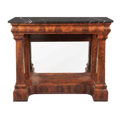 Lot 243 - Classical Mahogany Marble Top Pier Table First...