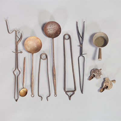 Lot 191 - Group of Iron Tools and Utensils Including a...