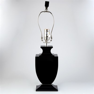 Lot 273 - Black Urn-Form Lamp Modern Height 10 3/4 inches.