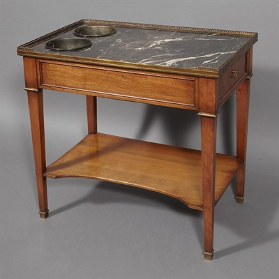 Lot 399 - Louis XVI Style Marble Top Fruitwood...