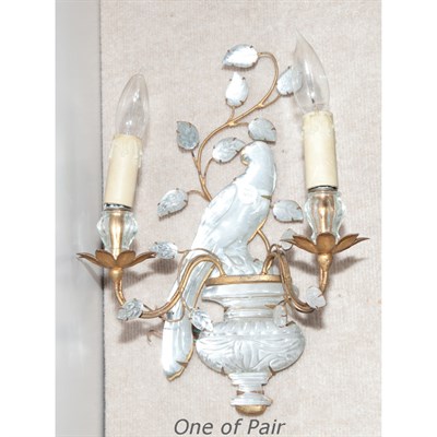Lot 454 - Pair of French Style Gilt-Metal and Glass...