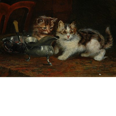 Lot 62 - Wilson Hepple British, 1854-1937 Kittens on...