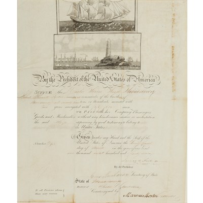 Lot 40 - POLK, JAMES Signed document. [Washington:] 24...