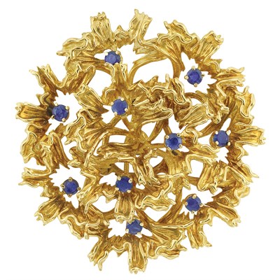 Lot 270 - Gold and Sapphire Pendant-Brooch, Tiffany & Co.