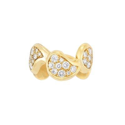 Lot 191 - Gold and Diamond Band Ring, Marina B