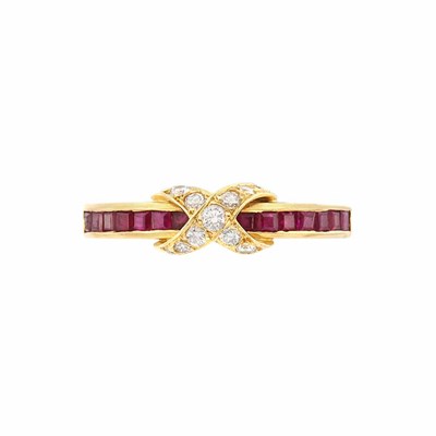 Lot 655 - Gold, Diamond and Ruby Ring, Tiffany & Co.