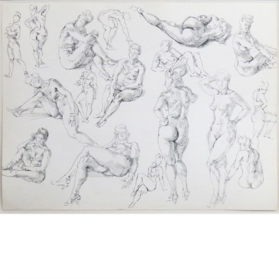 Lot 75 - Reginald Marsh American, 1898-1954 A Study...