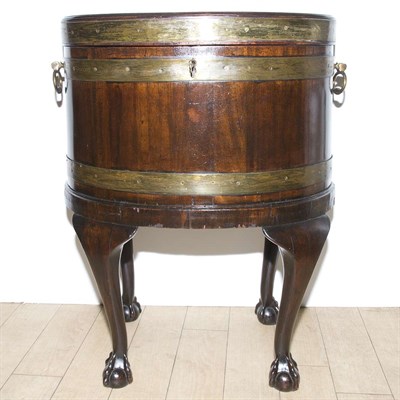 Lot 163A - George III Style Brass Bound Mahogany...