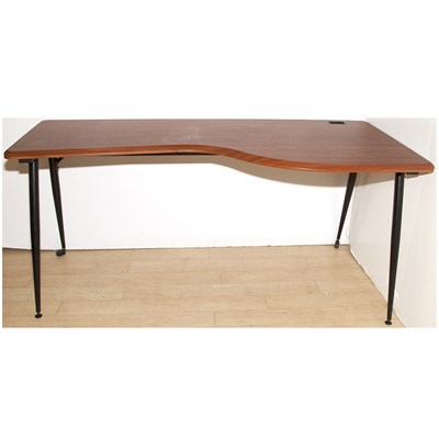 Lot 133 - Laminate and Metal Desk Height 29 1/2 inches,...