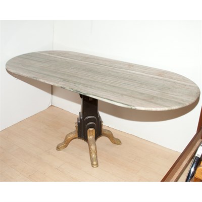 Lot 145 - Art Deco Style Marble Top Painted Wood Dining...