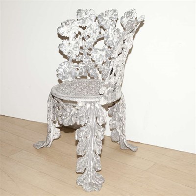 Lot 146 - Pair of White Painted Iron Garden Chairs