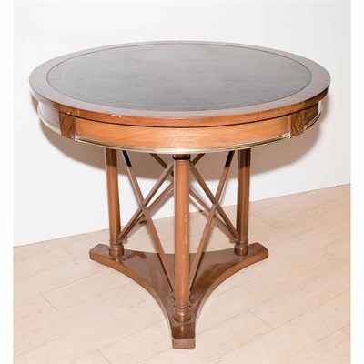 Lot 148 - Restauration Style Leather Top Fruitwood Table...