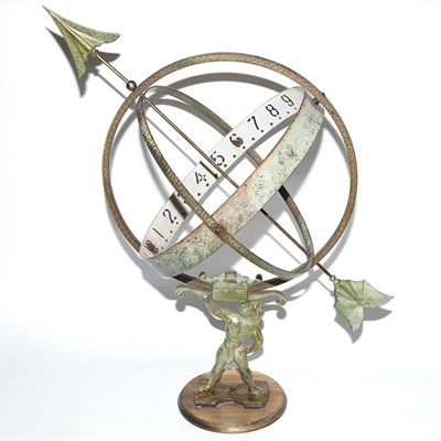 Lot 393 - Armillary Metal Sundial Height 30 inches,...