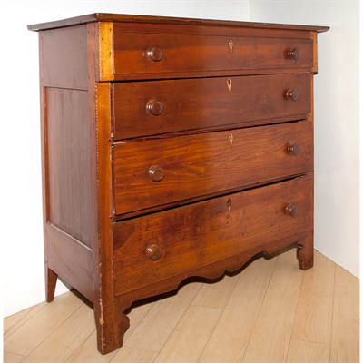 Lot 155 - American Stained Pine Chest of Drawers Height...