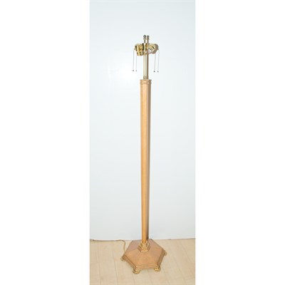 Lot 163 - Parcel Gilt Birch Floor Lamp Height 52 1/2...