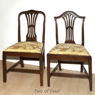 Lot 167 - Pair of George III Style Mahogany Side Chairs;...