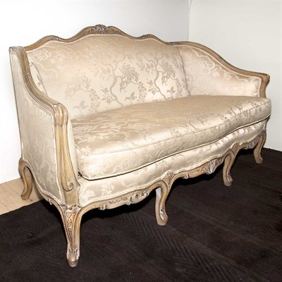 Lot 170 - Provincial Louis XV Style Painted Settee...
