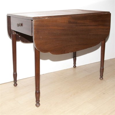 Lot 175 - Late Federal Mahogany Pembroke Table Height 28...