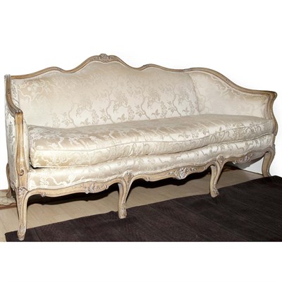 Lot 178 - Provincial Louis XV Style Painted Sofa Length...