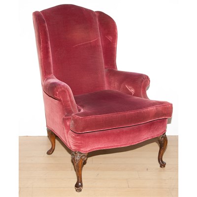 Lot 180 - Georgian Style Mahogany Wing Chair