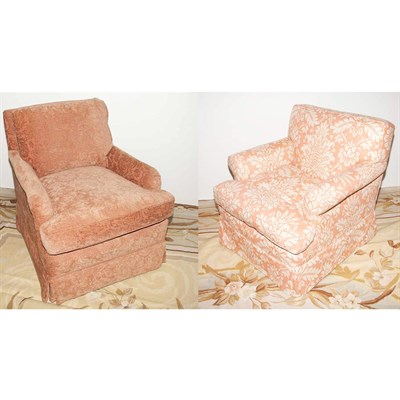 Lot 185 - Two Upholstered Club Chairs