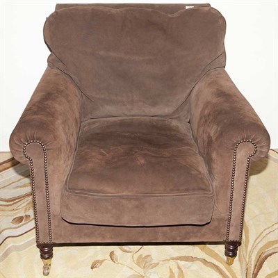 Lot 188 - Suede Upholstered Club Chair