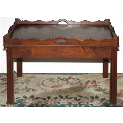 Lot 195 - George III Style Mahogany Tray Top Low Table...
