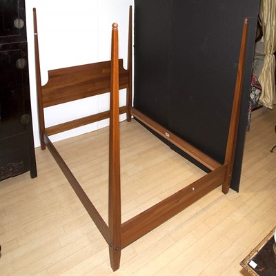 Lot 232 - American Mahogany Four-Poster Bed Height 6...