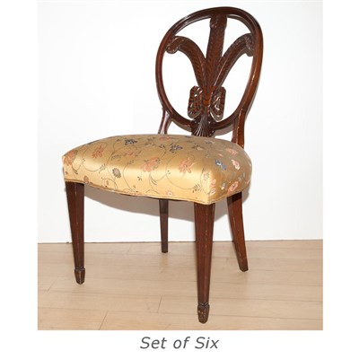 Lot 251 - Set of Six Georgian Style Mahogany Dining...