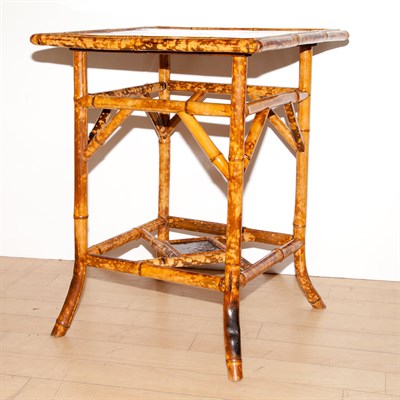 Lot 267 - Two Bamboo and Lacquered Side Tables Height of...