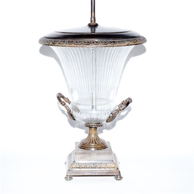 Lot 277 - Neoclassical Style Metal Mounted Glass...