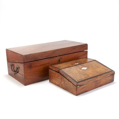 Lot 280 - Two English Lap Desks 19th Century Height of...