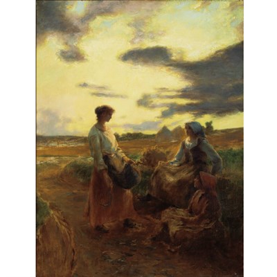 Lot 11 - Georges Laugee French, 1853-1937 The Wane of...