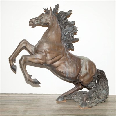 Lot 144 - Bronze Figure of a Rearing Horse Height 34...