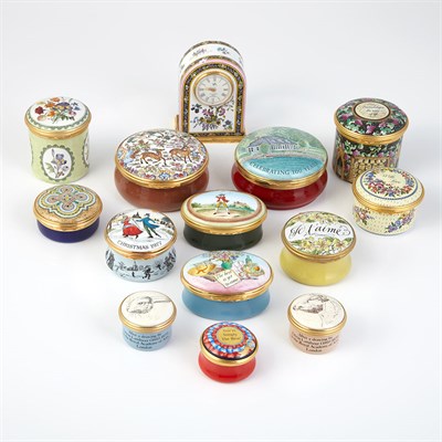 Lot 333 - Group of Halcyon Days and Other Small Boxes...