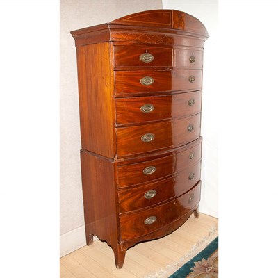 Lot 347 - Regency Mahogany Chest on Chest Height 6 feet...