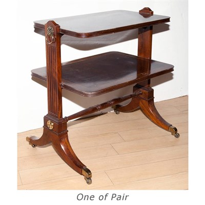 Lot 388 - Pair of Regency Style Mahogany End Tables...