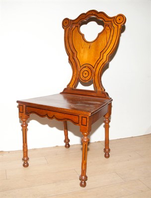 Lot 449 - Pair of Continental Painted Pine Hall Chairs