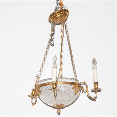 Lot 474 - Neoclassical Style Gilt-Metal and Glass...