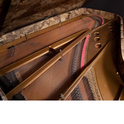Lot 103 - Steinway & Sons Lacquered Faux Marble Batik on...