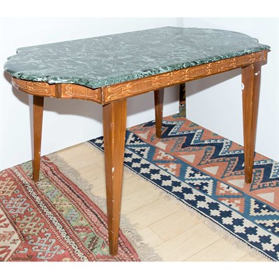 Lot 501 - Neoclassical Style Marble Top Painted Center...