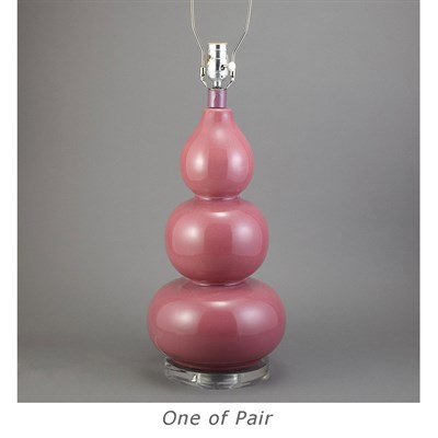 Lot 314 - Pair of Purple Glazed Porcelain Triple...