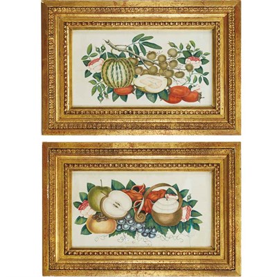 Lot 392 - Pair of Chinese Export Paintings on Pith Paper...