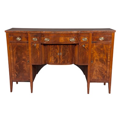 Lot 241 - Federal Style Mahogany Sideboard The shaped...